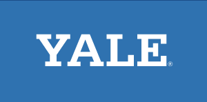 YALE wordmark, white variant