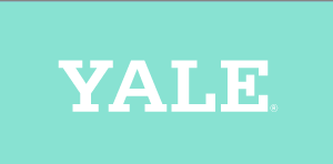 YALE wordmark, white variant