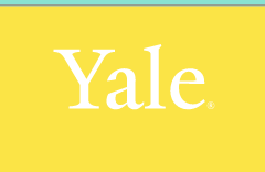 Yale wordmark, white variant