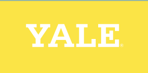 YALE wordmark, white variant