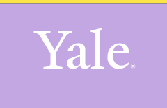 Yale wordmark, white variant