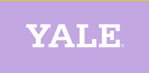 YALE wordmark, white variant