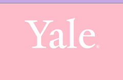 Yale wordmark, white variant