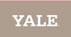 YALE wordmark, white variant