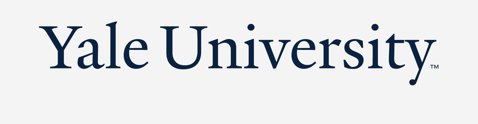 Yale University wordmark, serif, navy variant