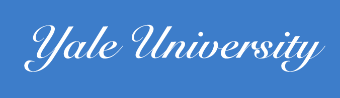 Yale University Script, White on PMS 660 variant