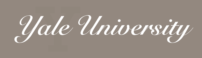 Yale University Script, White on PMS Warm Gray 7 variant