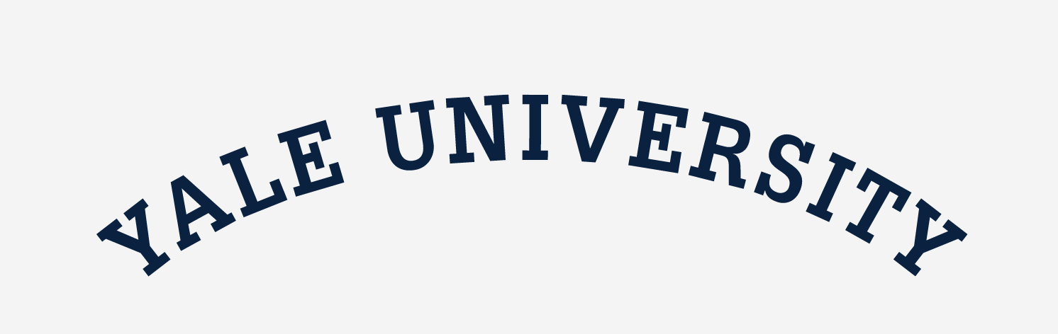 Yale University arched, navy variant