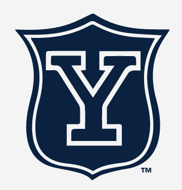 Yale Y shield, navy outline with white fill variant
