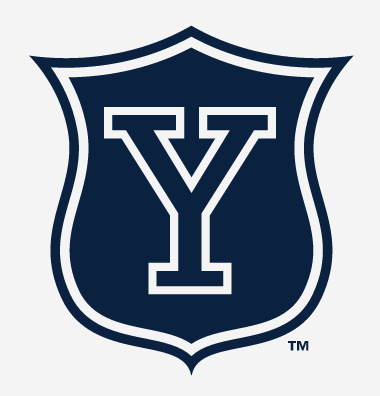 Yale Y shield, navy outline with white fill and inner navy line variant
