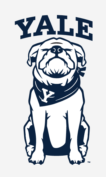 Yale Bulldog, one color full body with wordmark variant