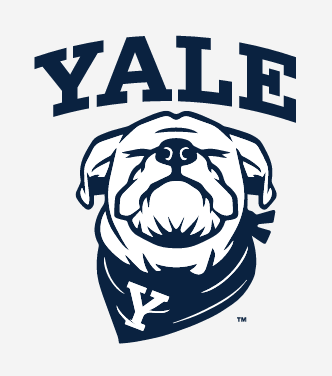 Yale Bulldog, one color head with wordmark variant