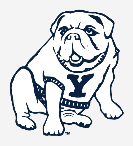 Yale Bulldog sitting, vintage icon variant