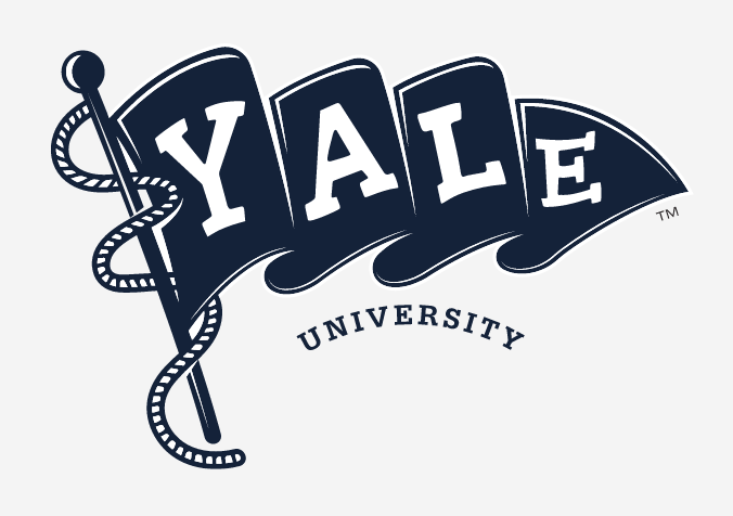 Yale University logo, pennant with 'UNIVERSITY' text variant