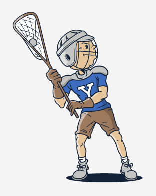 Yale lacrosse player, full color variant