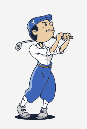 Yale mascot, golf variant