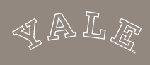 Yale Arc, White outline on PMS Warm Gray 7 variant