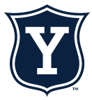 Yale Vintage Shield, White on PMS 289 variant