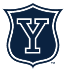 Yale Vintage Shield, White on PMS 289 variant