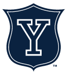 Yale Vintage Shield, White on PMS 289 variant