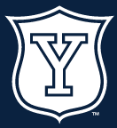 Yale Vintage Shield, White on PMS 289 variant