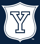 Yale Vintage Shield, White on PMS 289 variant