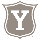 Yale Vintage Shield, White on PMS Warm Gray 7 variant