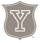 Yale Vintage Shield, White on PMS Warm Gray 7 variant
