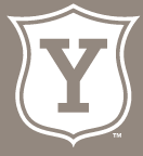 Yale Vintage Shield, White on PMS Warm Gray 7 variant