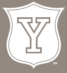 Yale Vintage Shield, White on PMS Warm Gray 7 variant