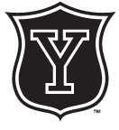 Yale Vintage Shield, White on black variant