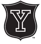 Yale Vintage Shield, White on black variant