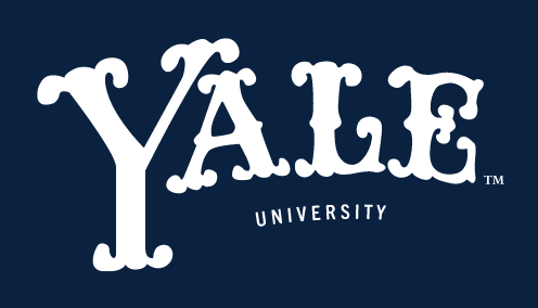 Yale Vintage Logo, White on PMS 289 variant