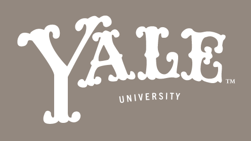 Yale Vintage Logo, White on PMS Warm Gray 7 variant