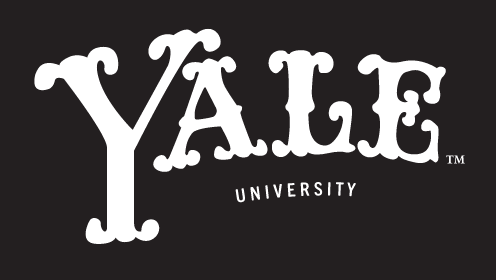 Yale Vintage Logo, White on black variant