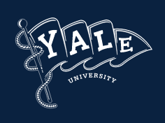 Yale Pennant Logo, White on PMS 289 variant