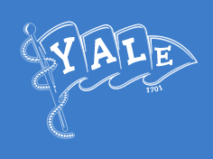 Yale Pennant Logo, White on PMS 660 variant