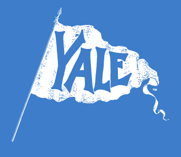 Yale Flag Logo, White on PMS 660 variant
