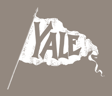 Yale Flag Logo, White on PMS Warm Gray 7 variant