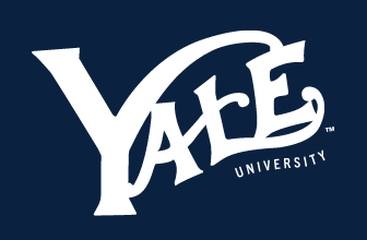 Yale FB Vintage Logo, White on PMS 289 solid variant