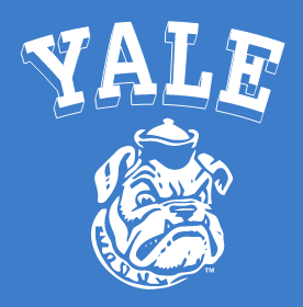 Yale Vintage Sailor & Bulldog, White on PMS 660 variant