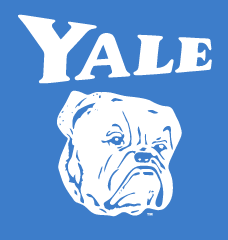 Yale Vintage Sailor & Bulldog, White on PMS 660 variant