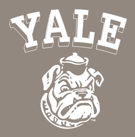 Yale Vintage Sailor & Bulldog, White on PMS Warm Gray 7 variant