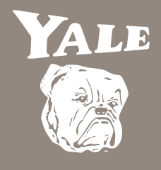 Yale Vintage Sailor & Bulldog, White on PMS Warm Gray 7 variant