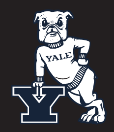 Yale Bulldogs Lean, White on Black variant
