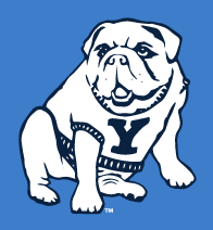 Yale Bulldogs Sit, White on PMS 660 variant