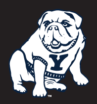 Yale Bulldogs Sit, White on Black variant