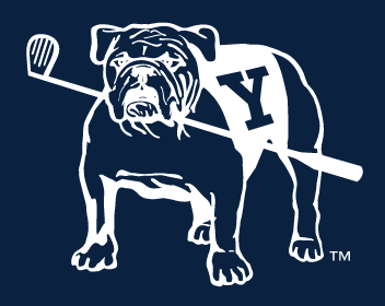 Yale Golf Bulldog, White on PMS 289 variant