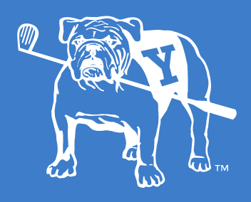 Yale Golf Bulldog, White on PMS 660 variant