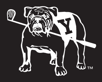 Yale Golf Bulldog, White on black variant